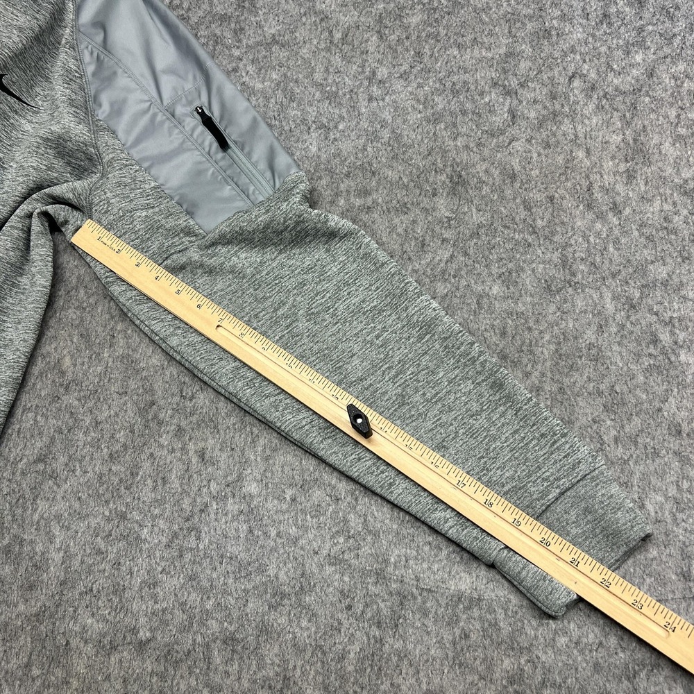 Nike Jacket Mens XL Gray Full Zip Fleece Sleeve Pocket Training ThermaFIT Casual - Picture 10 of 16